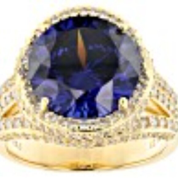 Bella Luce Tanzanite Diamond Simulants Yellow Ring - Picture 10 of 11